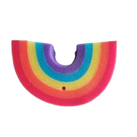 Custom Colorful Rainbow Shape Body Cleaning Bath Scrub Sponge for Baby